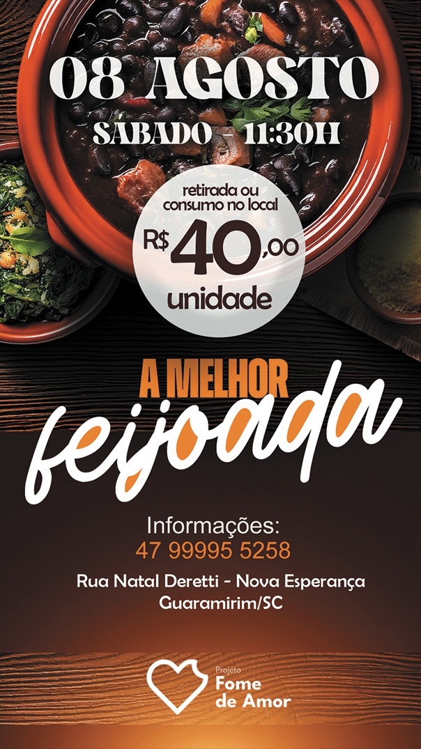 Feijoada Solidária 08 de Agosto